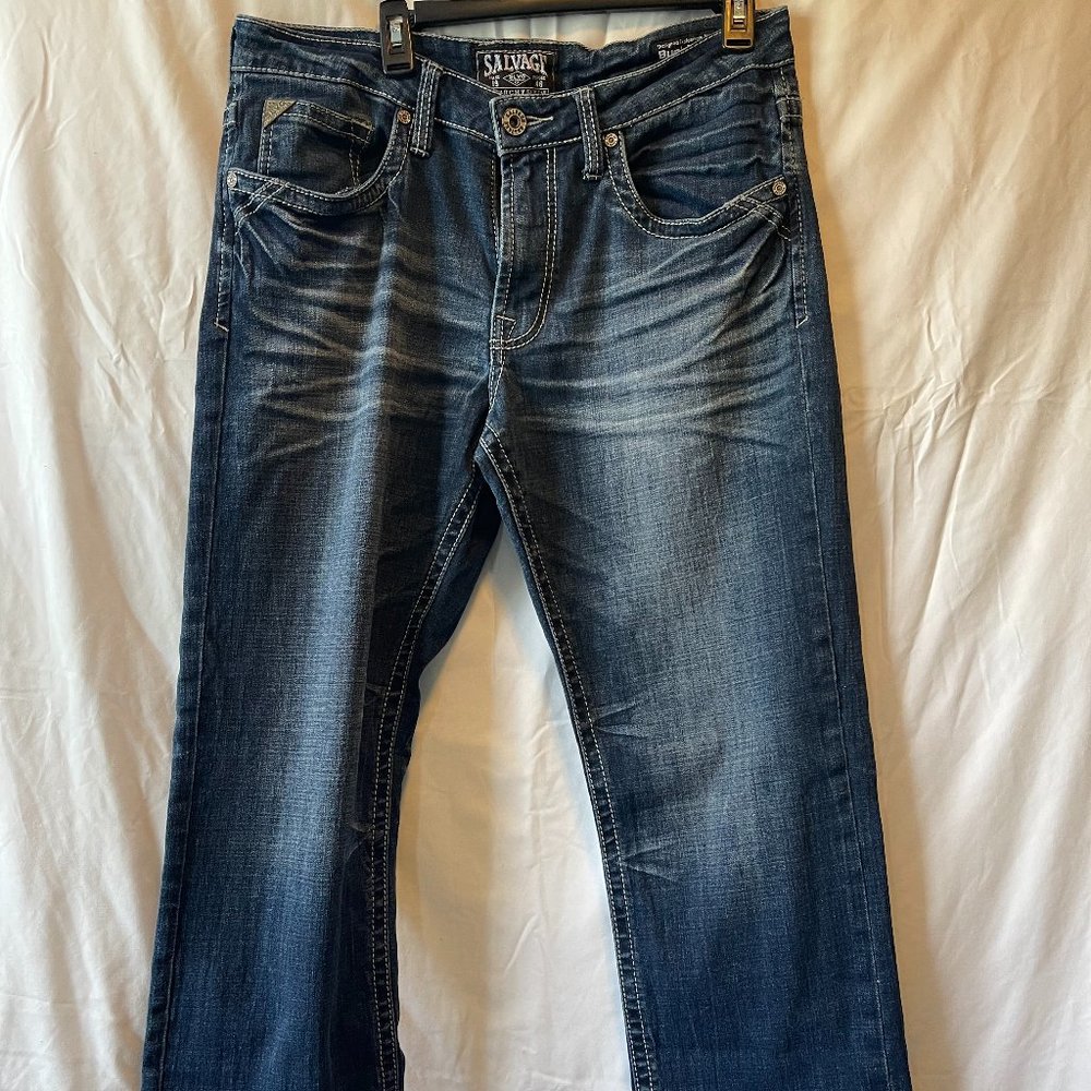 SALVAGE ANARCHY Relaxed Straight Mens Jeans 34S